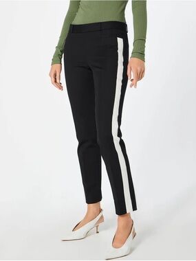 Banana Republic Sloan black pants/white side stripe - NWOT